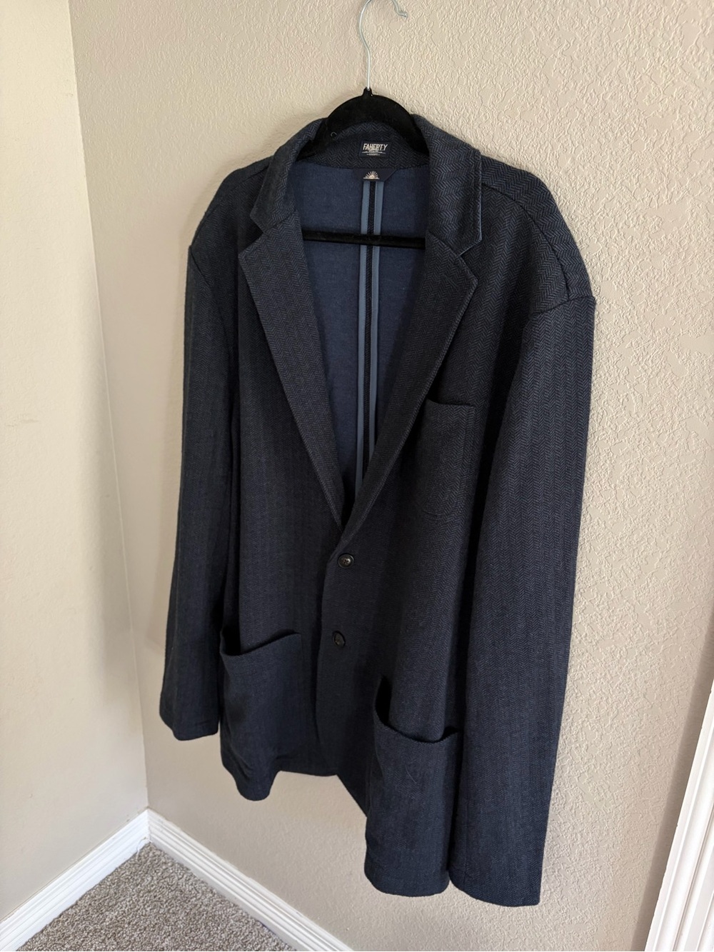 Faherty Reverse Inlet Navy Men's Blazer Jacket